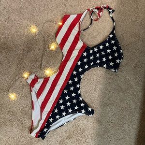 American Flag Bathing Suit Size S